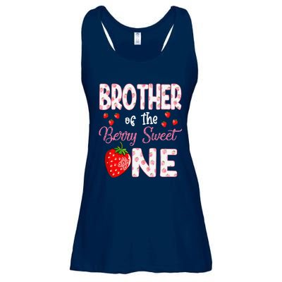 Brother Of The Berry Sweet One Strawberry First Birthday Ladies Essential Flowy Tank