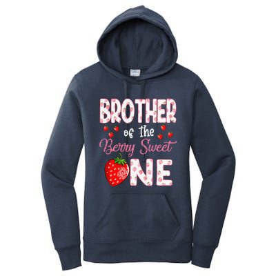 Brother Of The Berry Sweet One Strawberry First Birthday Women's Pullover Hoodie