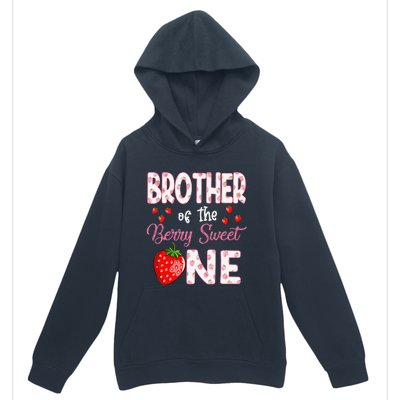 Brother Of The Berry Sweet One Strawberry First Birthday Urban Pullover Hoodie