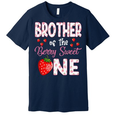 Brother Of The Berry Sweet One Strawberry First Birthday Premium T-Shirt