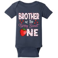 Brother Of The Berry Sweet One Strawberry First Birthday Baby Bodysuit