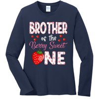 Brother Of The Berry Sweet One Strawberry First Birthday Ladies Long Sleeve Shirt