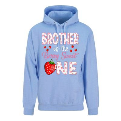 Brother Of The Berry Sweet One Strawberry First Birthday Unisex Surf Hoodie