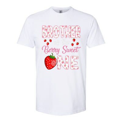 Brother Of The Berry Sweet One Strawberry First Birthday Softstyle CVC T-Shirt