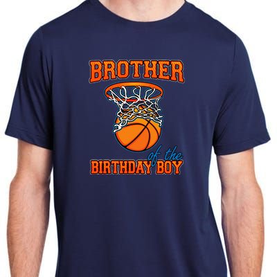 Brother Of The Birthday Boy Basketball Birthday Family Party Adult ChromaSoft Performance T-Shirt