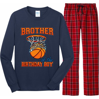 Brother Of The Birthday Boy Basketball Birthday Family Party Long Sleeve Pajama Set