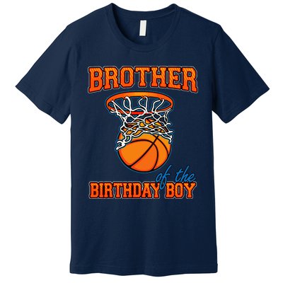 Brother Of The Birthday Boy Basketball Birthday Family Party Premium T-Shirt