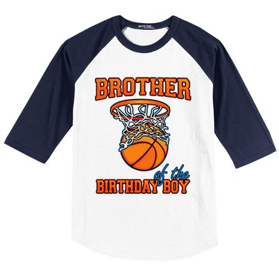 Brother Of The Birthday Boy Basketball Birthday Family Party Baseball Sleeve Shirt