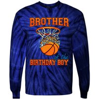 Brother Of The Birthday Boy Basketball Birthday Family Party Tie-Dye Long Sleeve Shirt