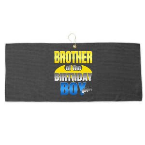 Brother Of The Birthday Boy Bat Family Matching Large Microfiber Waffle Golf Towel