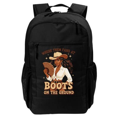 Boots On The Ground Where Them Fans At Black Cowgirl Backpack