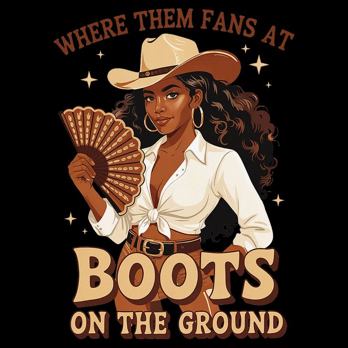 Boots On The Ground Where Them Fans At Black Cowgirl 16 in Basic Backpack
