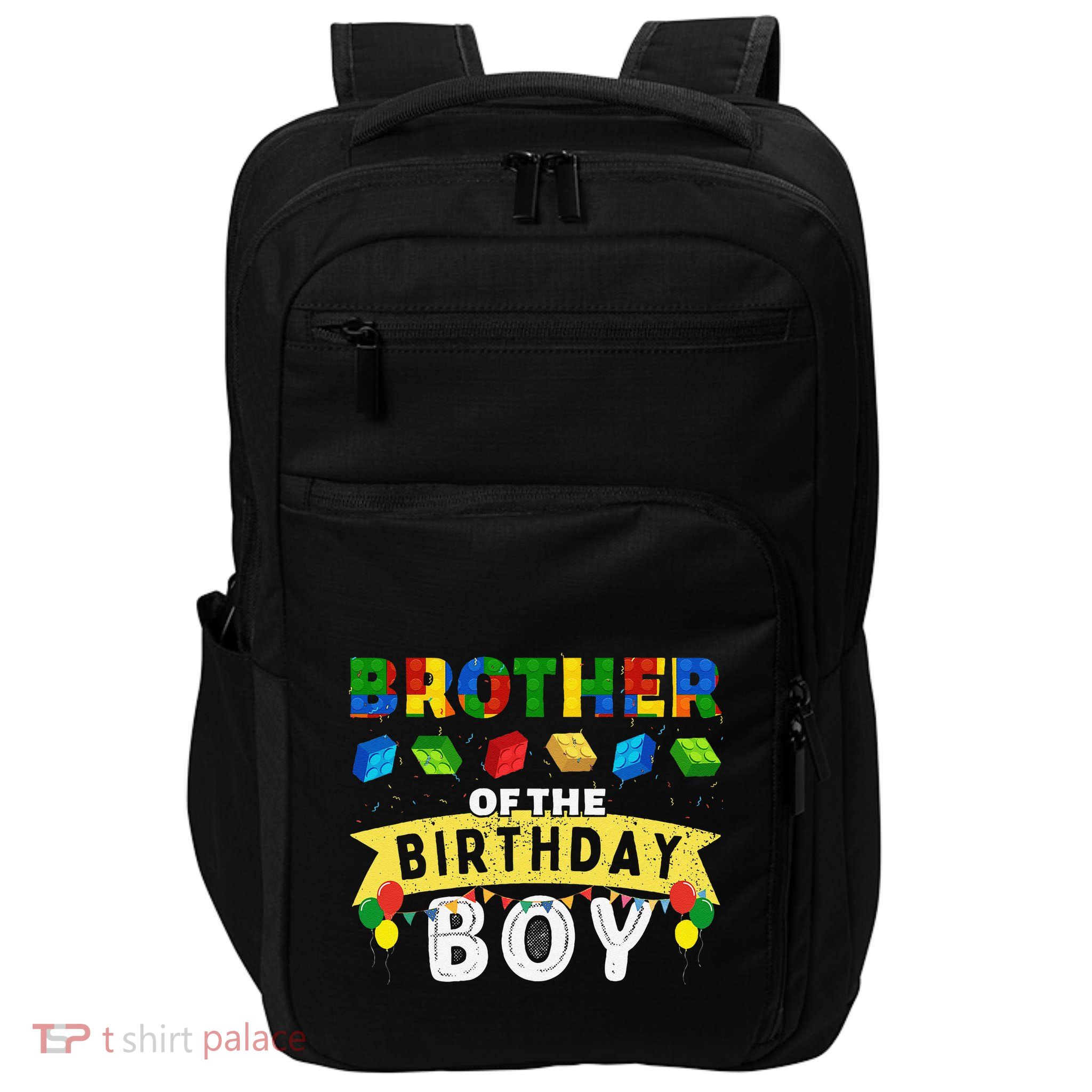 Brother Of The Birthday Boy Building Blocks Master Builder Impact Tech Backpack