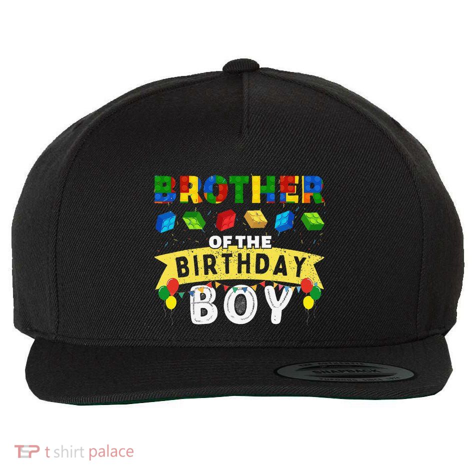 Brother Of The Birthday Boy Building Blocks Master Builder Wool Snapback Cap