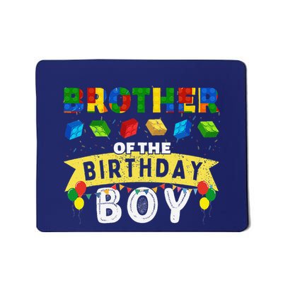 Brother Of The Birthday Boy Building Blocks Master Builder Mousepad
