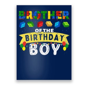 Brother Of The Birthday Boy Building Blocks Master Builder Poster