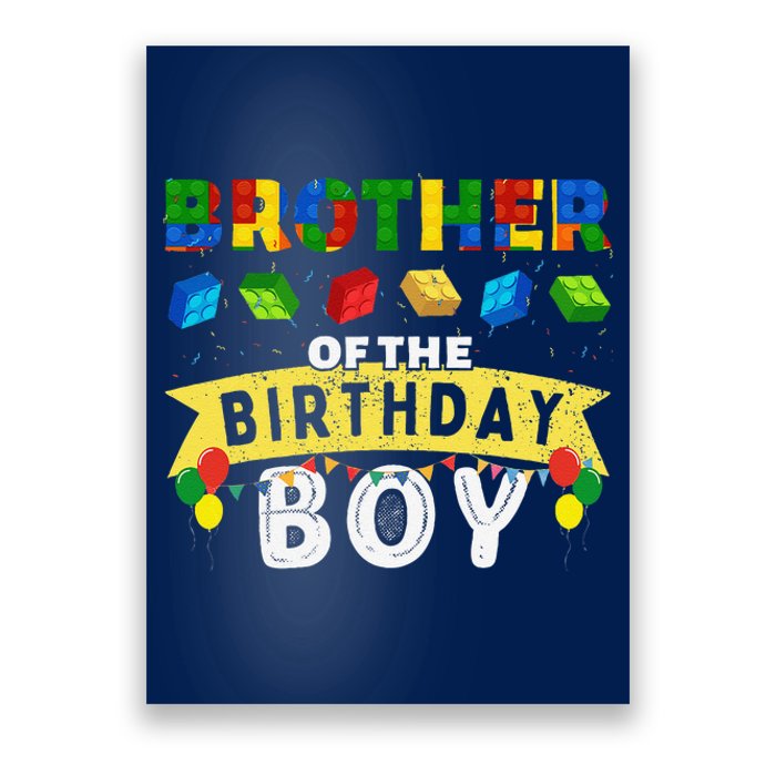 Brother Of The Birthday Boy Building Blocks Master Builder Poster