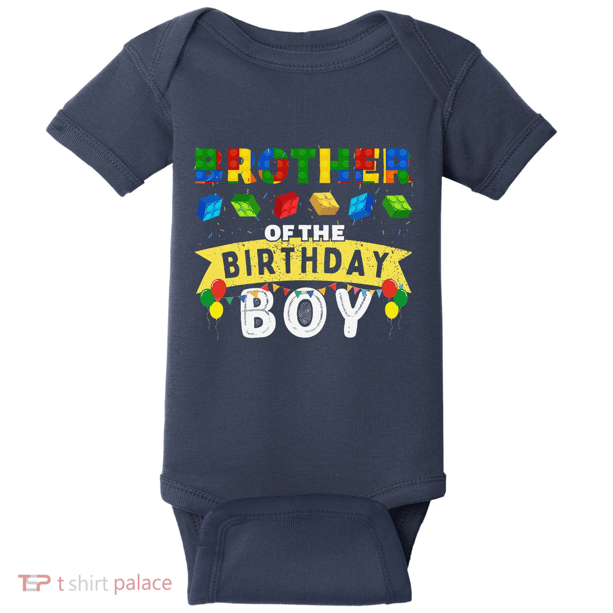 Brother Of The Birthday Boy Building Blocks Master Builder Baby Bodysuit