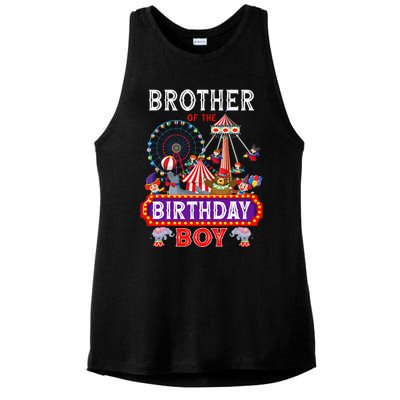 Brother Of The Birthday Boy Carnival Circus 1st Birthday Ladies PosiCharge Tri-Blend Wicking Tank