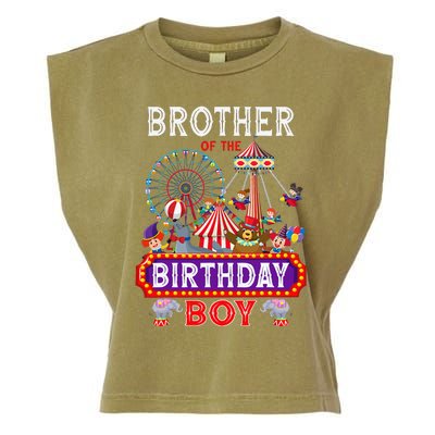 Brother Of The Birthday Boy Carnival Circus 1st Birthday Garment-Dyed Women's Muscle Tee