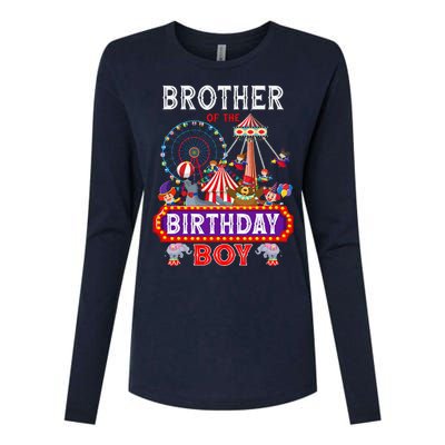 Brother Of The Birthday Boy Carnival Circus 1st Birthday Womens Cotton Relaxed Long Sleeve T-Shirt