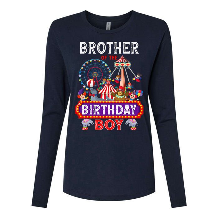 Brother Of The Birthday Boy Carnival Circus 1st Birthday Womens Cotton Relaxed Long Sleeve T-Shirt