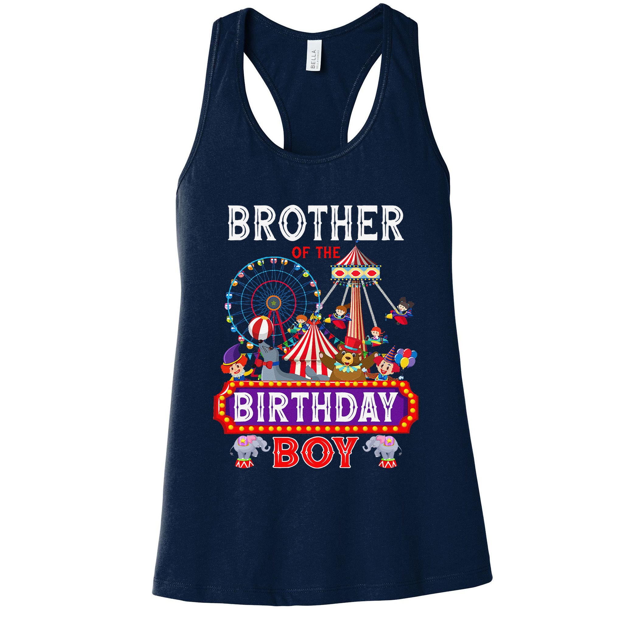 Brother Of The Birthday Boy Carnival Circus 1st Birthday Womens Tank Top