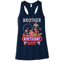 Brother Of The Birthday Boy Carnival Circus 1st Birthday Women's Racerback Tank