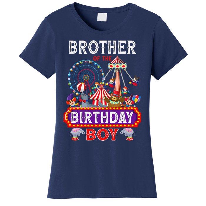 Brother Of The Birthday Boy Carnival Circus 1st Birthday Women's T-Shirt