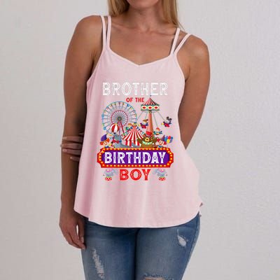 Brother Of The Birthday Boy Carnival Circus 1st Birthday Women's Strappy Tank