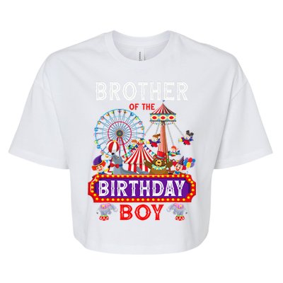 Brother Of The Birthday Boy Carnival Circus 1st Birthday Bella+Canvas Jersey Crop Tee