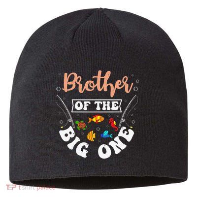 Brother Of The Big One Fishing Birthday Party Bday Sustainable Beanie