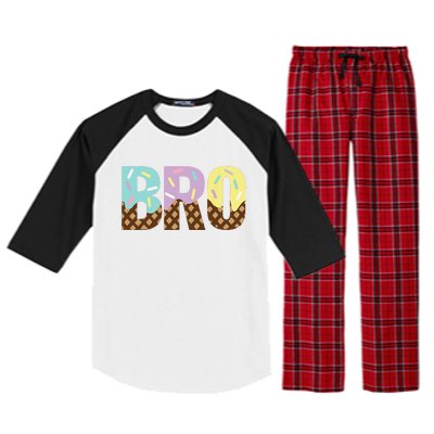 Brother Of The Sweet One Ice Cream 1st First Birthday Family Raglan Sleeve Pajama Set