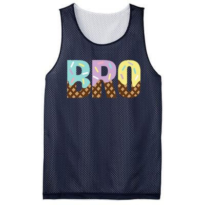 Brother Of The Sweet One Ice Cream 1st First Birthday Family Mesh Reversible Basketball Jersey Tank