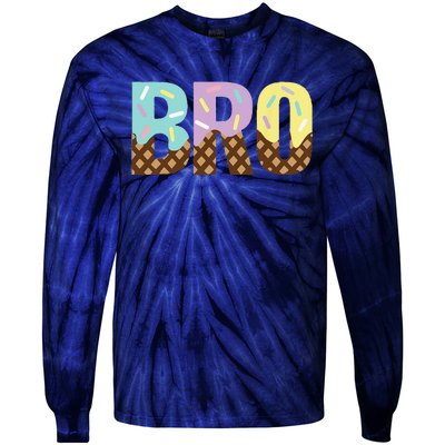 Brother Of The Sweet One Ice Cream 1st First Birthday Family Tie-Dye Long Sleeve Shirt