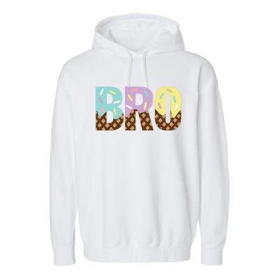 Brother Of The Sweet One Ice Cream 1st First Birthday Family Garment-Dyed Fleece Hoodie