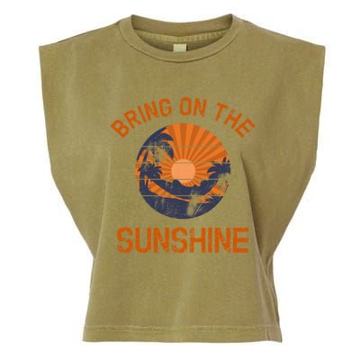 Bring On The Sunshine Vacay Mode Beach Vacation Gift Garment-Dyed Women's Muscle Tee