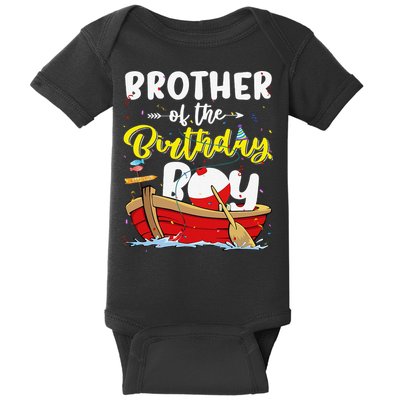 Brother Of The Birthday Fishing Fisherman Family Bday Baby Bodysuit