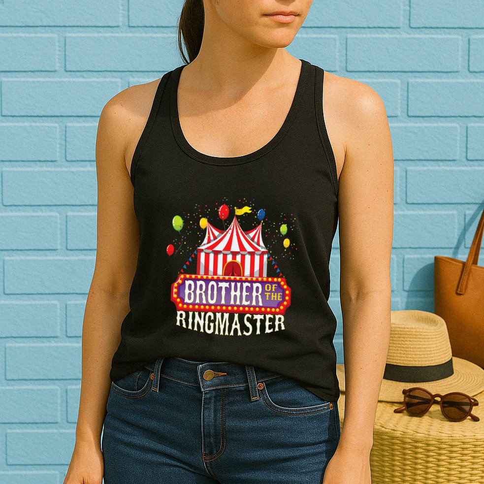 Brother Of The Birthday Ringmaster Circus Party Bday Gift Womens Tank Top