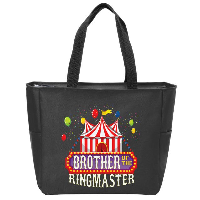 Brother Of The Birthday Ringmaster Circus Party Bday Gift Zip Tote Bag