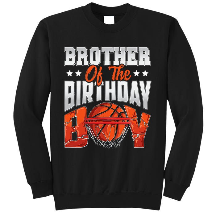 Brother Of The Birthday Baller Basketball Themed Party Sweatshirt