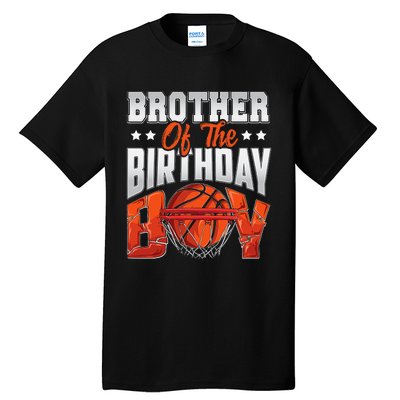 Brother Of The Birthday Baller Basketball Themed Party Tall T-Shirt