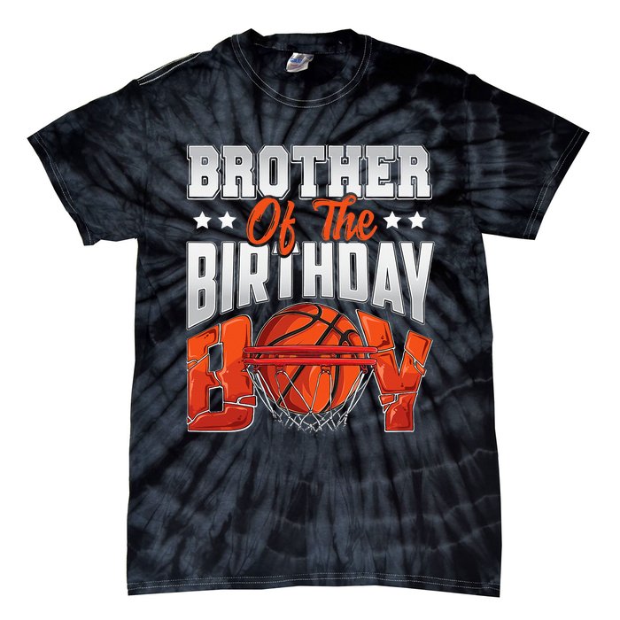 Brother Of The Birthday Baller Basketball Themed Party Tie-Dye T-Shirt