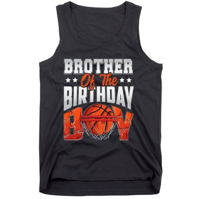 Brother Of The Birthday Baller Basketball Themed Party Tank Top