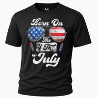 Born On The 4th Of July Birthday Independence Day Cooling Performance Crew T-Shirt