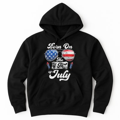 Born On The 4th Of July Birthday Independence Day Hoodie