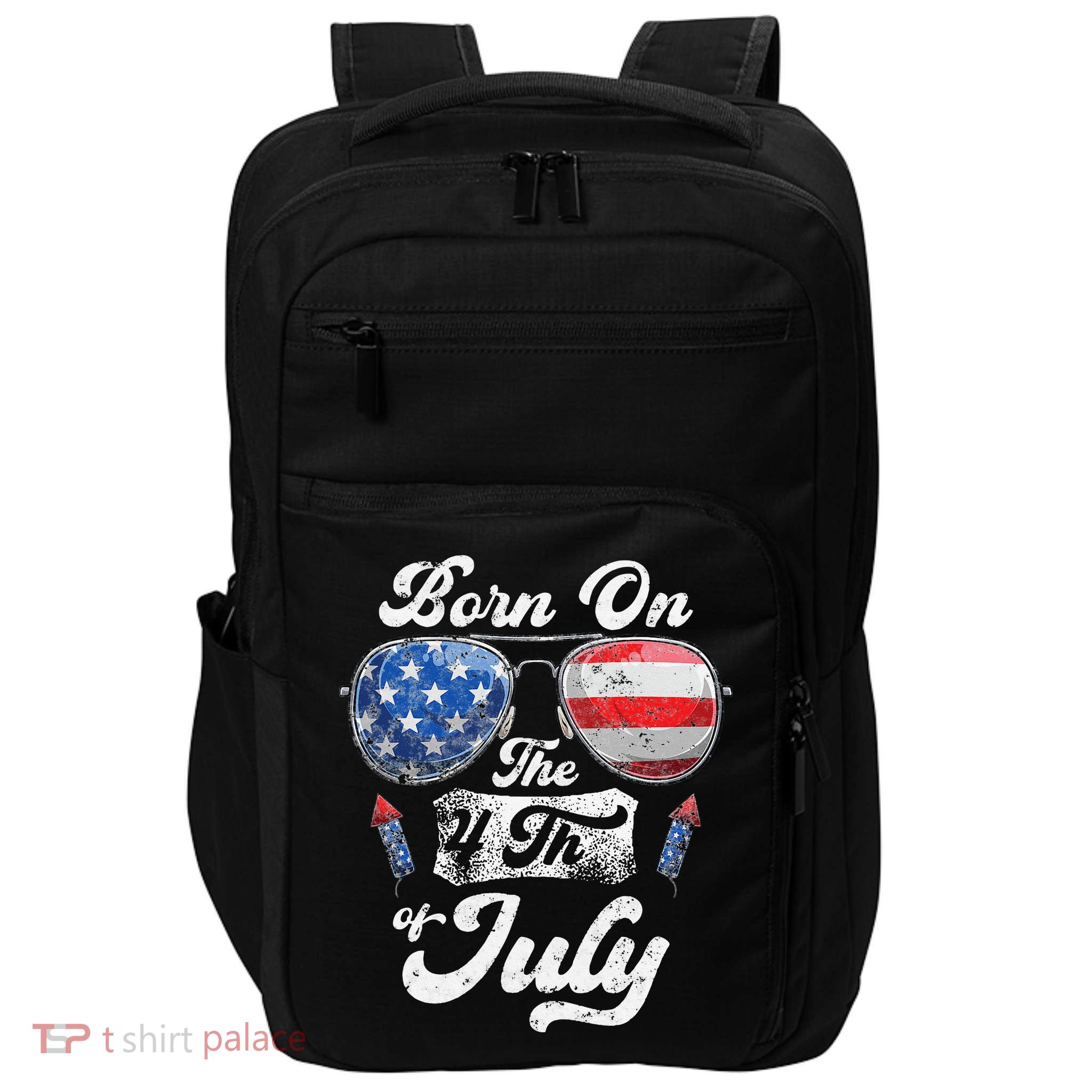 Born On The 4th Of July Birthday Independence Day Impact Tech Backpack