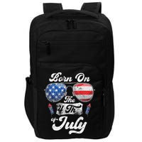 Born On The 4th Of July Birthday Independence Day Impact Tech Backpack