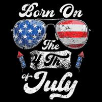 Born On The 4th Of July Birthday Independence Day Drawstring Bag