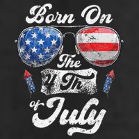 Born On The 4th Of July Birthday Independence Day Golf Towel